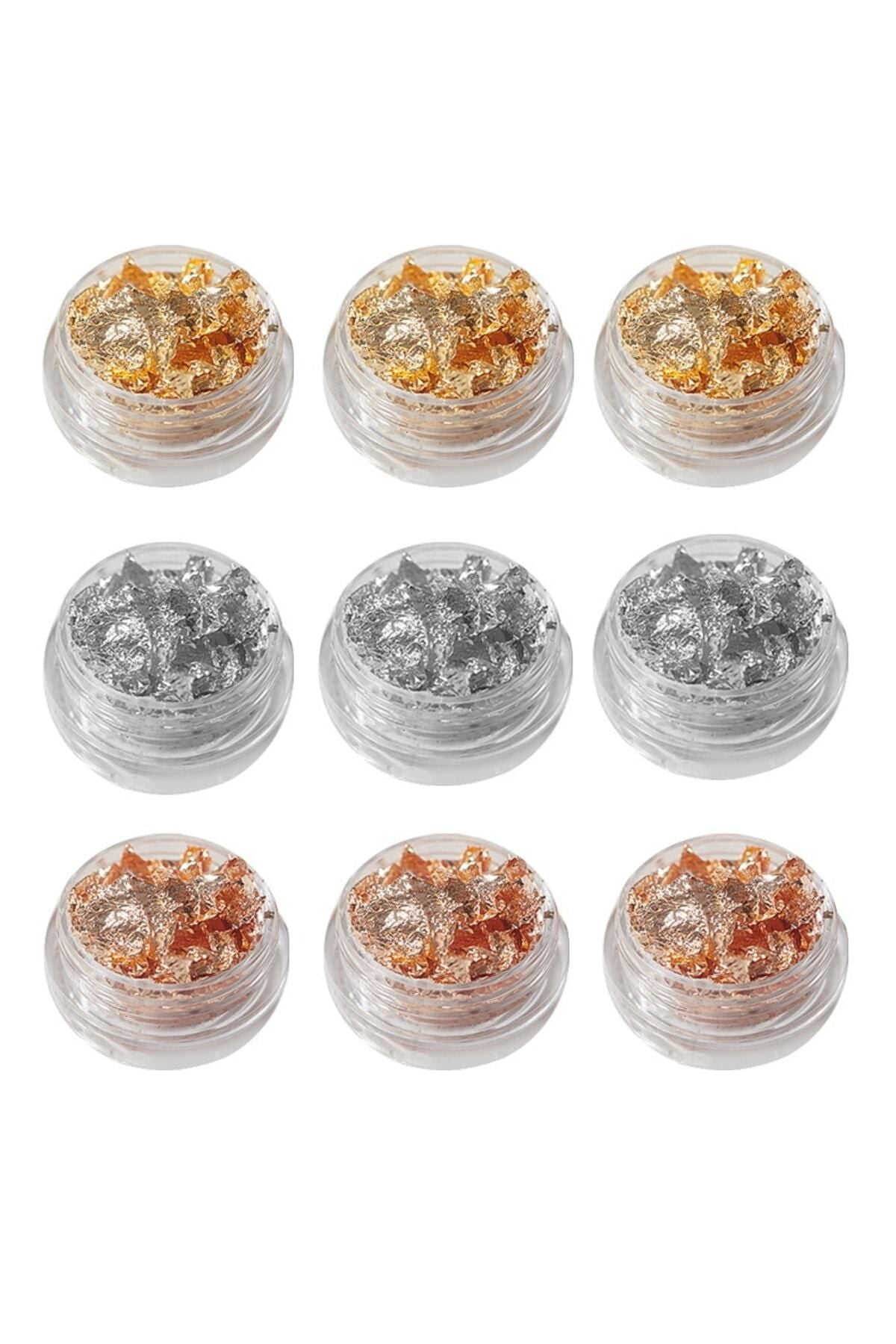 9 Piece Epoxy Resin Gold Leaf Foil Set, Nail Art Nail Makeup Gold Leaf, Nail Decoration
