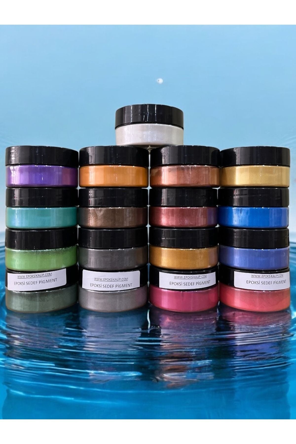 17 X 50cc Epoxy Pearl Mica Pigment Set Candle Dye Concrete Paint Set