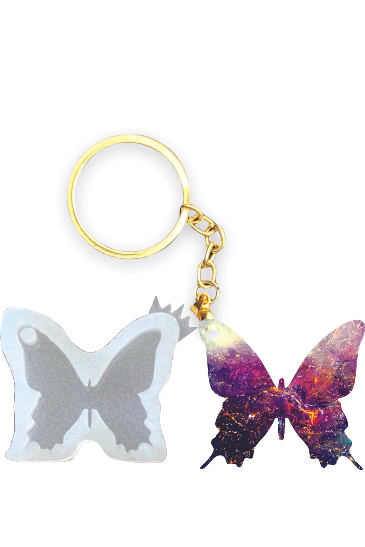Epoxy Butterfly Silicone Mold, Necklace Keychain Silicone Mold, Butterfly Mold, Epoxy Necklace Mold