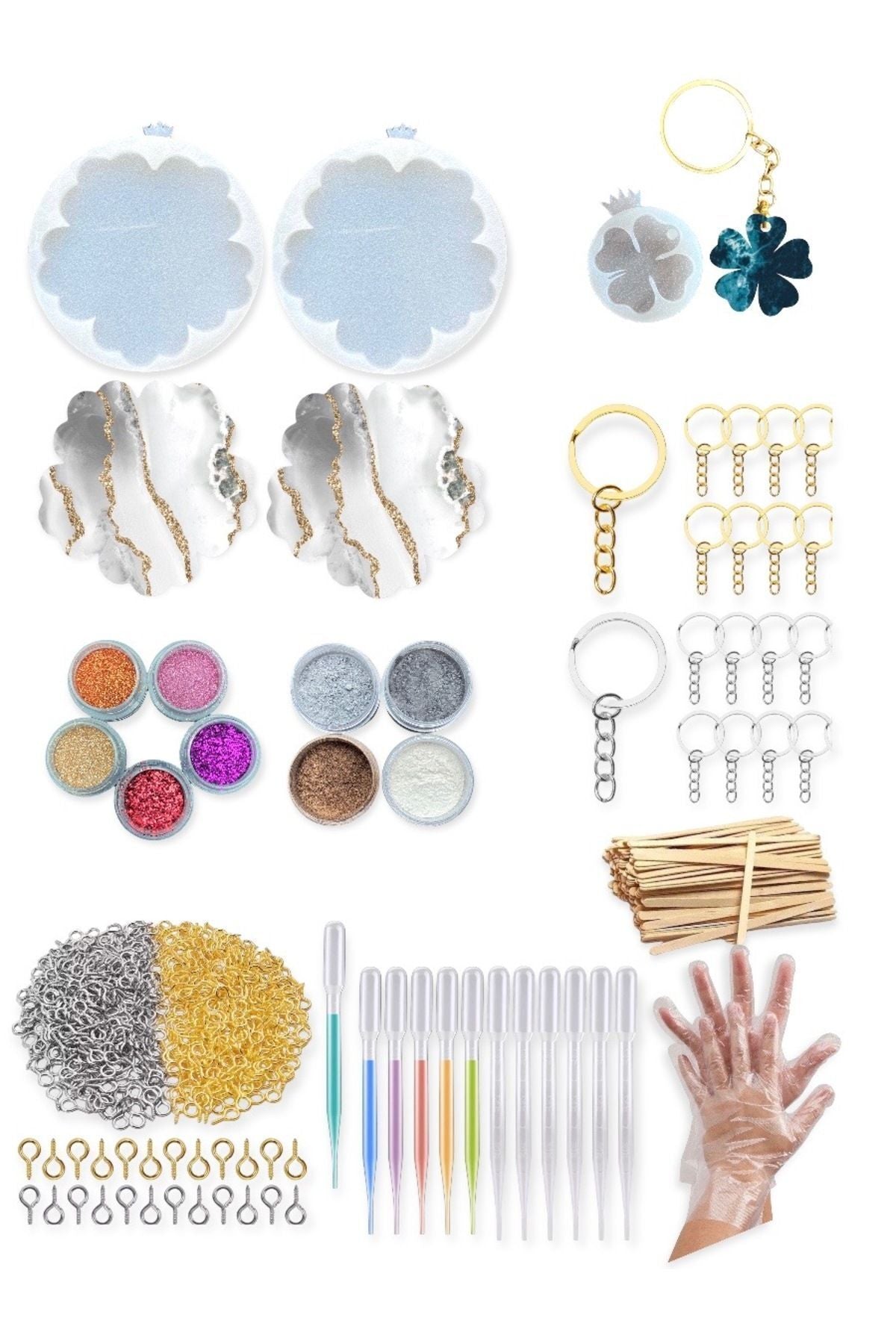 Epoxy Resin Starter Set 200 Pieces, Epoxy Starter Set, Epoxy Resin, Epoxy Mold Cank