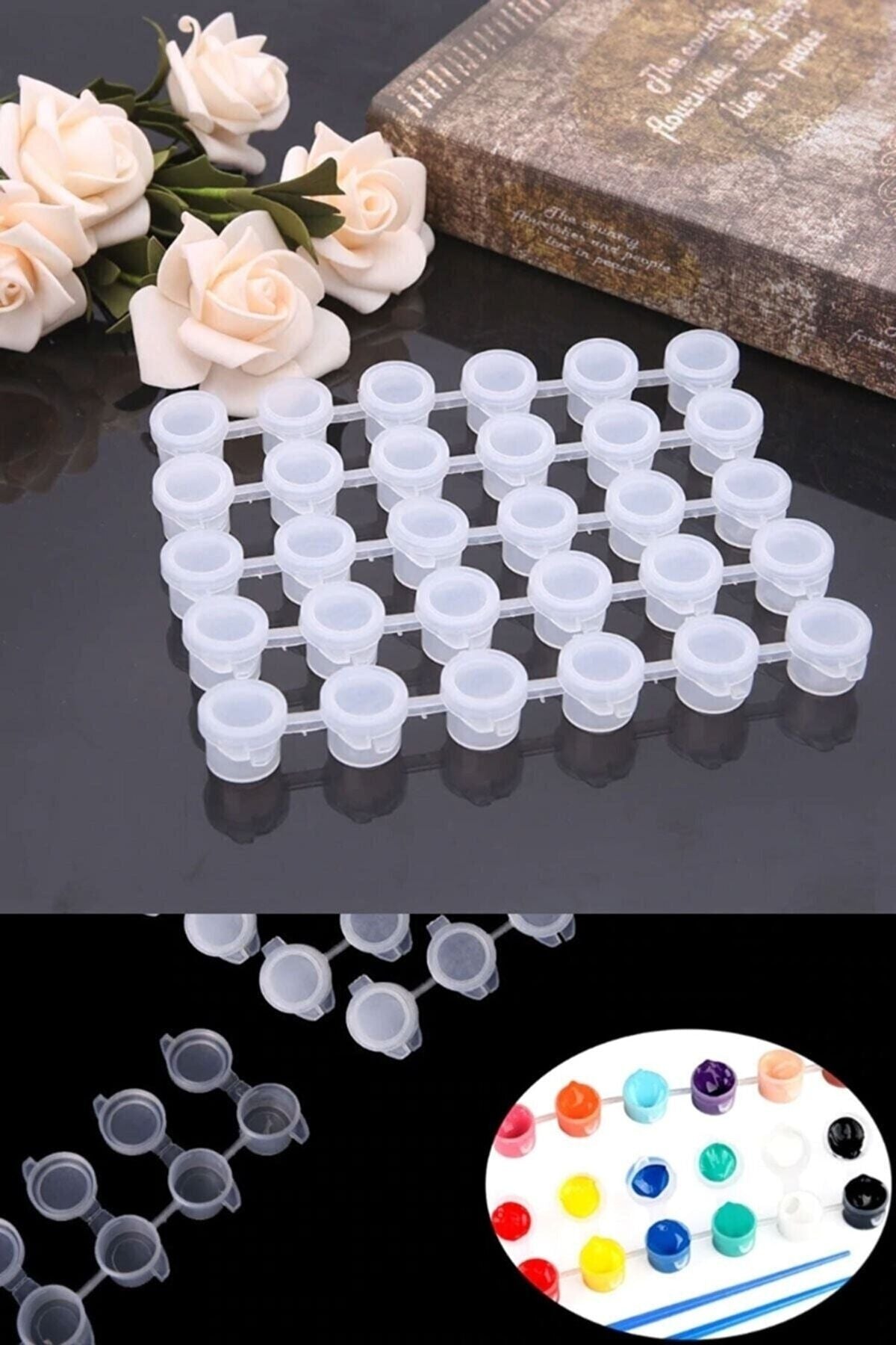 Plastic Paint Box 12 Eyes 3ml Small Size, Bead Box, Lens Box, Paint Box