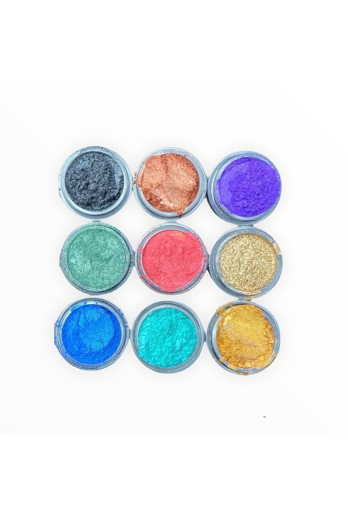 9 Pieces Epoxy Mini Pearl Powder Pigment Paint Set Epoxy Color Pigment Paint 9x10ml