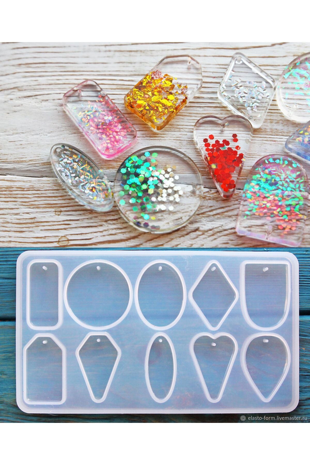 Epoxy Multi 10 Design Silicone Mold, Epoxy Mold