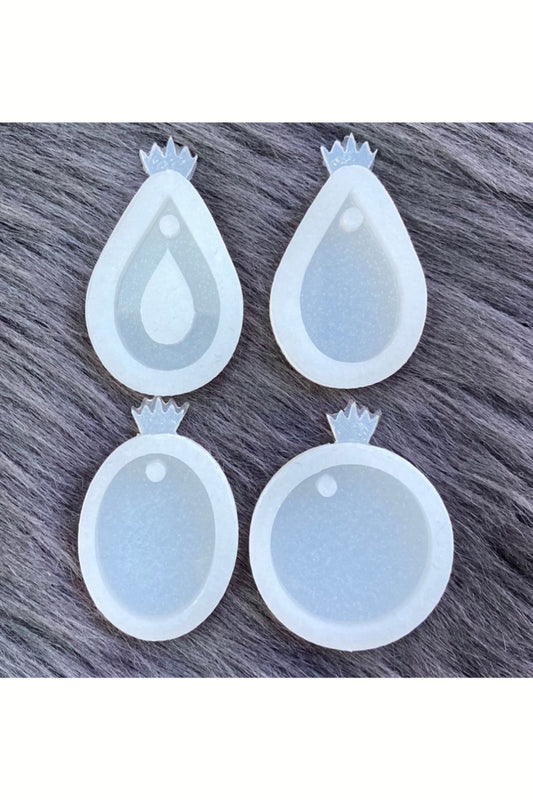 Epoxy Resin Hole Necklace Keychain Silicone Mold Set, Clear Resin Mold