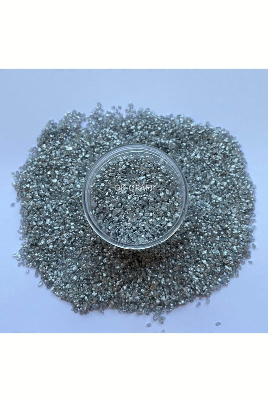 Epoxy Resin Silver Gilding Glass 50 gr, Broken Glass Decorative Glass, Decorative Broken Glass, epoxy