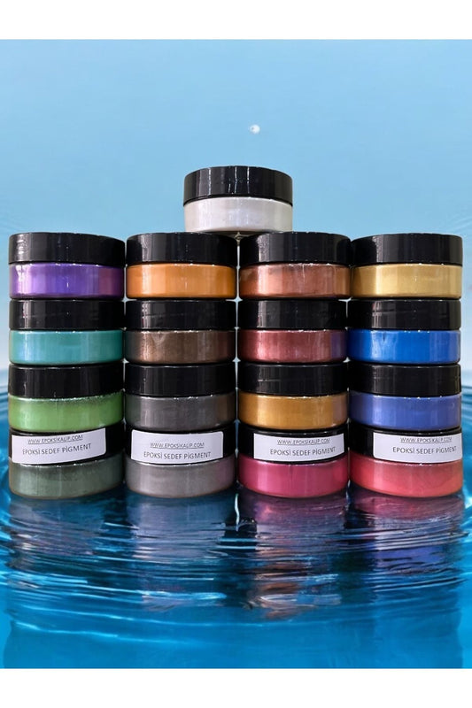 17 X 50cc Epoxy Pearl Mica Pigment Set Candle Dye Concrete Paint Set