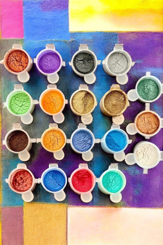 Epoxy Mica Powder Pigment Set of 20, Pearl Pearl Pigment Paint Set, Epoxy Paint Candle Dye