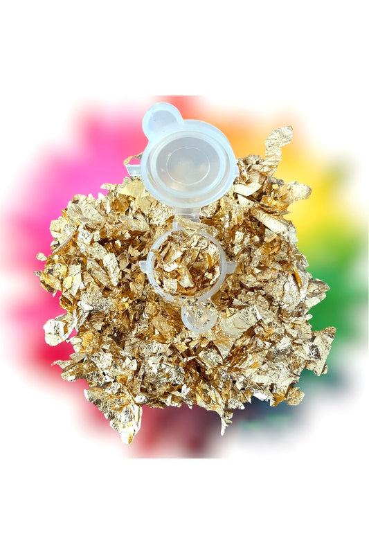 Permanent Nail Polish Gold Foil Decoration / Nail Polish Decoration / Nail Makeup Decoration / Epoxy Material Gold Leaf