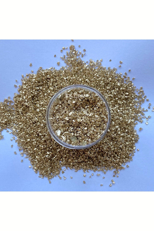 Epoxy Gold Leaf Glass Accessory 45 grams, Epoxy Candle Decoration, Hobby DIY 45 gr