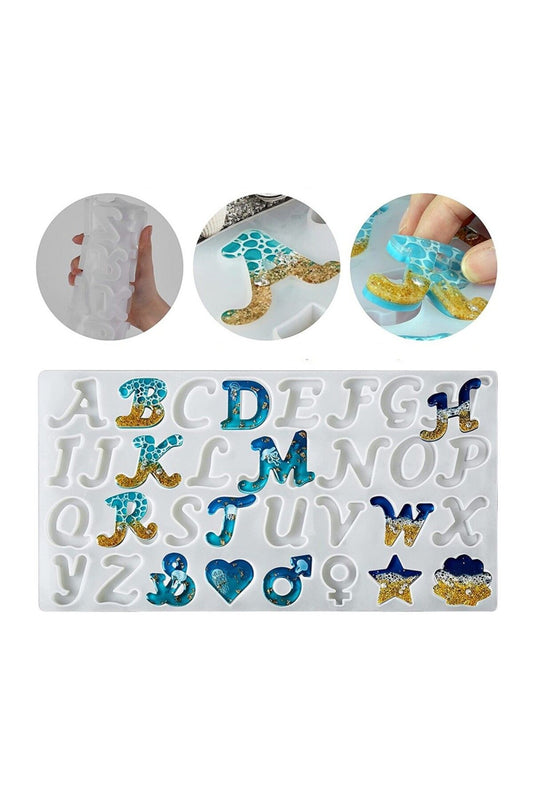 Epoxy Resin Large Letter Alphabet Silicone Mold Epoxy Mold