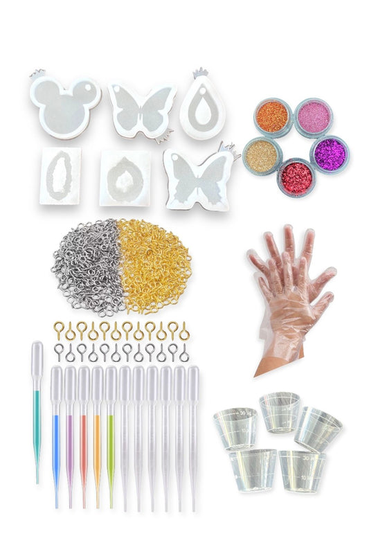 Epoxy Starter Kit 240 Pieces, ,Epoxy Materials, Clear Epoxy Resin Mold