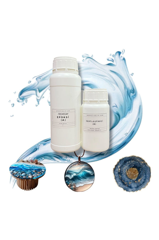 Premium Ultra Glossy Epoxy Resin 750gr Set, Extra UV Resistant, Ultra Glossy Epoxy