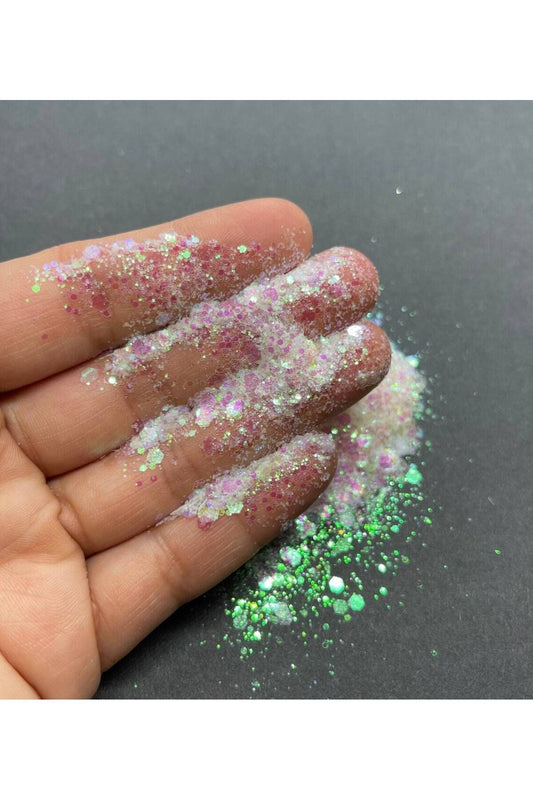 Chunky Glitter White 5g Holographic Epoxy Resin Nail Makeup Glitter