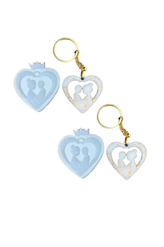 2 PIECES MOTHER CHILD EPOXY SILICONE MOLD SET