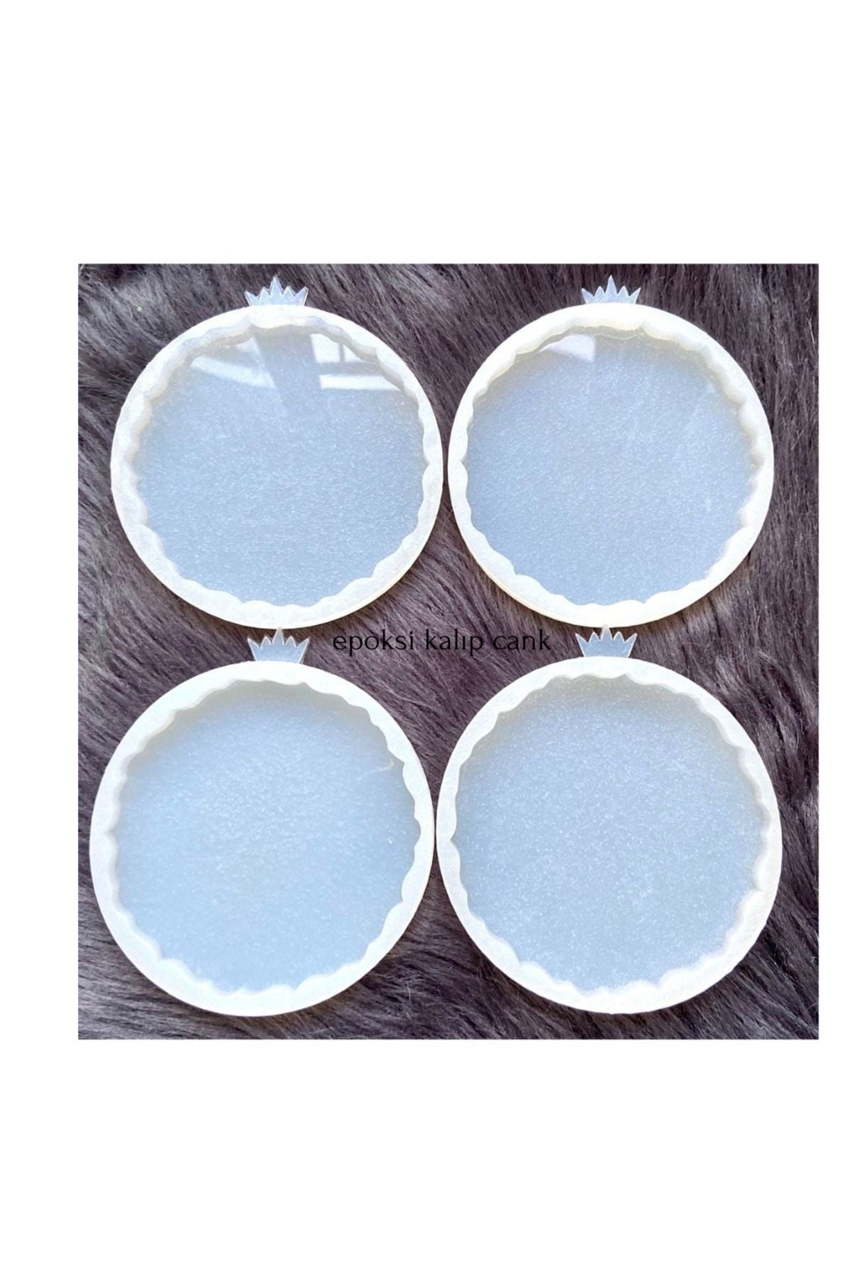 4 Piece Geode Epoxy Coaster Mold, Epoxy Resin Silicone Mold Set