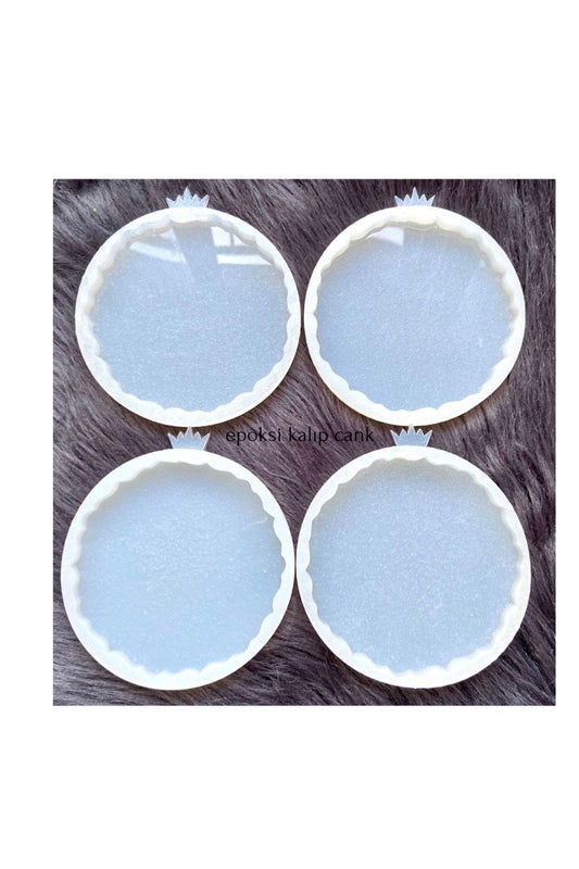 4 Piece Geode Epoxy Coaster Mold, Epoxy Resin Silicone Mold Set