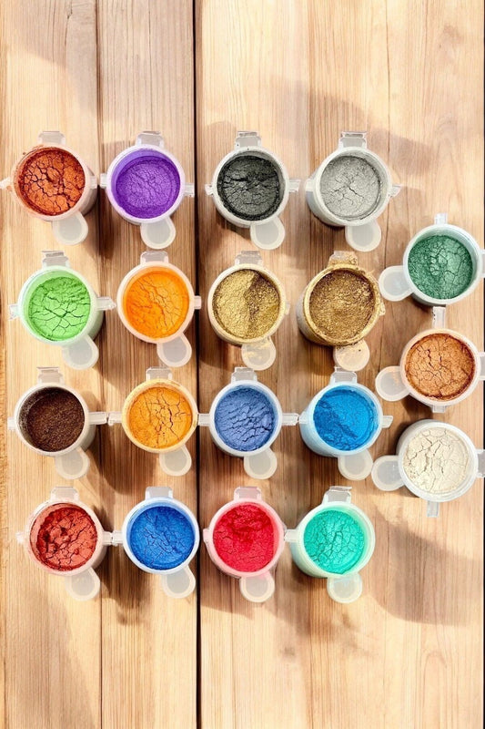 Epoxy Resin 19 Mica Pearl Pigment Set Epoxy Paint, Candle Paint Epoxy Pigment