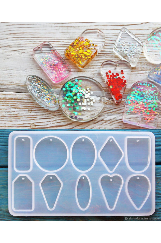 Epoxy Multi 10 Design Silicone Mold, Epoxy Mold