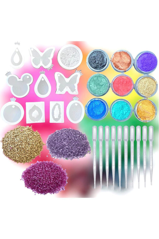 Epoxy Starter Set 32 Pieces / Epoxy Mold Set, Epoxy Materials, Clear Epoxy Mold Hobby