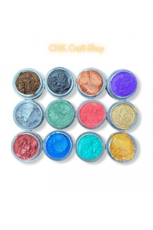 12 Epoxy Resin Mini Powder Pigment Paint Set, Candle Paint, Concrete Paint, Scented Stone Paint