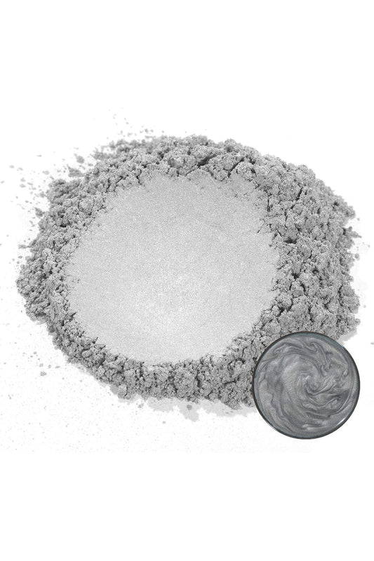 Epoxy Silver Pearl Powder Pigment Paint 50cc 15gr Wax Concrete Paint