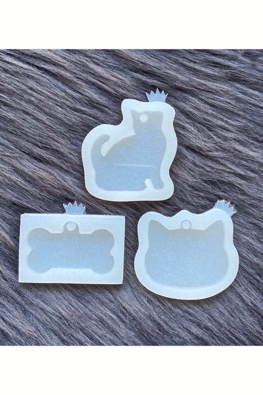 Epoxy Resin Cat & Bone Silicone Mold Set, Epoxy Starter Set, Epoxy Mold Set