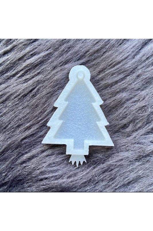 Epoxy Christmas Pine Tree Necklace Keychain Jewelry Silicone Mold