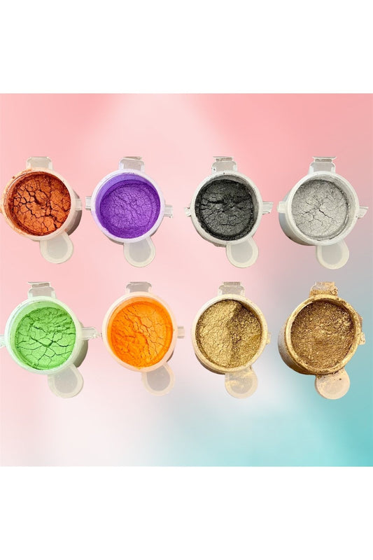 Epoxy Resin 8 Pieces Mini Pearl Powder Pigment Epoxy Paint, Candle Paint, Concrete Paint