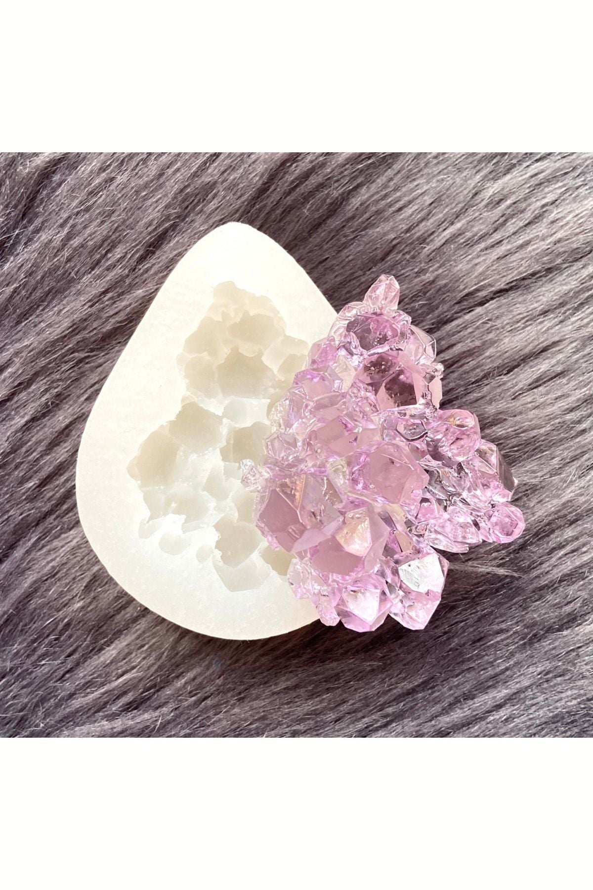 Epoxy Resin Amethyst Crystal Silicone Mold, Soy Candle Mold, Scented Stone Mold