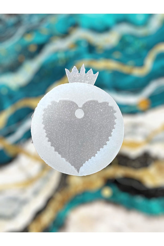 Epoxy Heart Silicone Mold, Epoxy Heart Keychain Necklace Mold, Transparent Epoxy Silicone Mold Cank