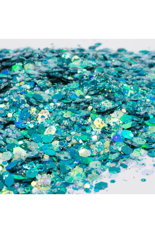 Turquoise Chunky Glitter 4gr Holographic Epoxy Resin Nail Makeup Glitter Cg10