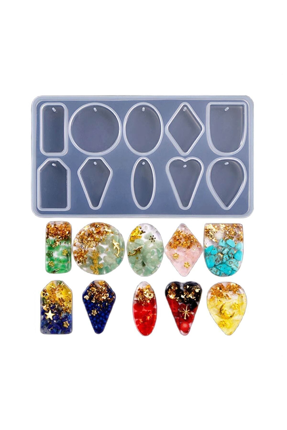 Epoxy Multi Silicone Mold 10 Designs, Epoxy Silicone Mold, Epoxy Mold Set