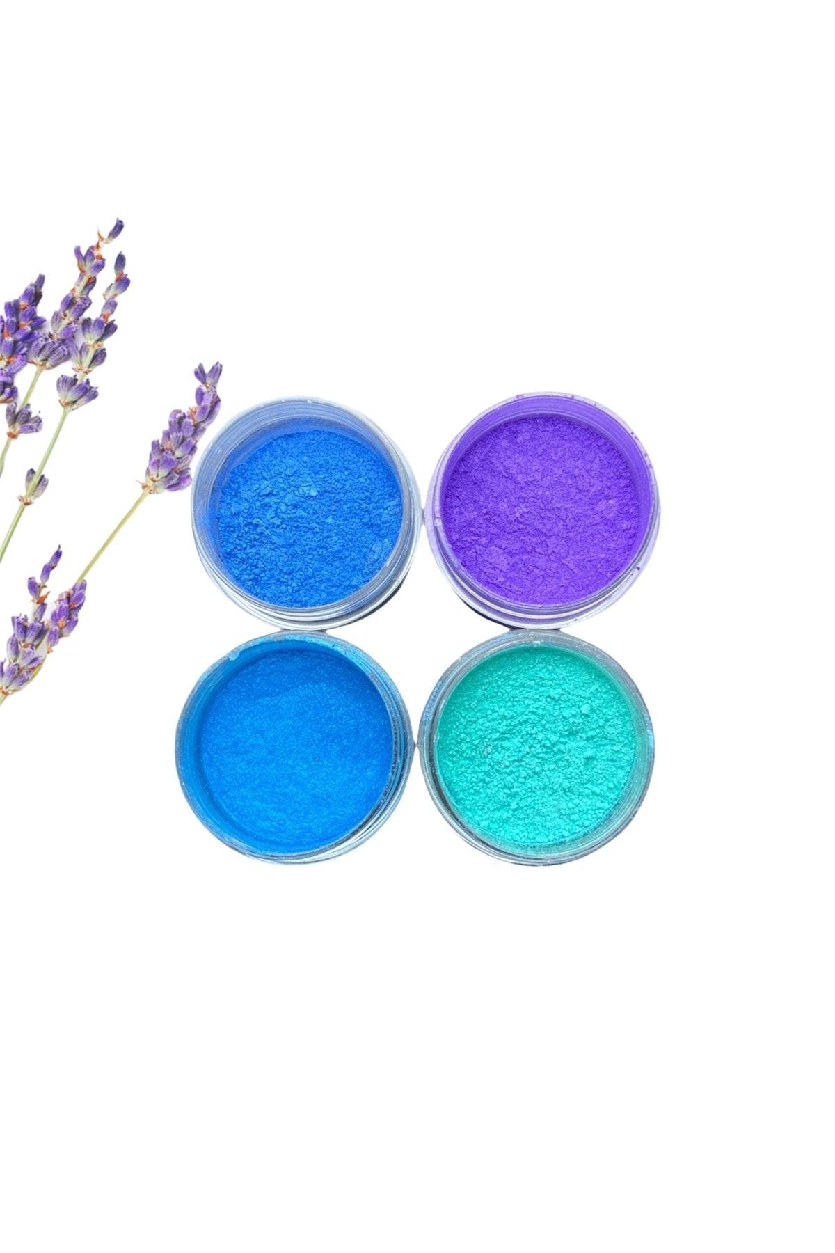 Epoxy Paint Pearl Powder Pigment Paint Set 4 Pieces X 10ml Permanent Nail Polish Makeup, Glitter Pearl Pigment