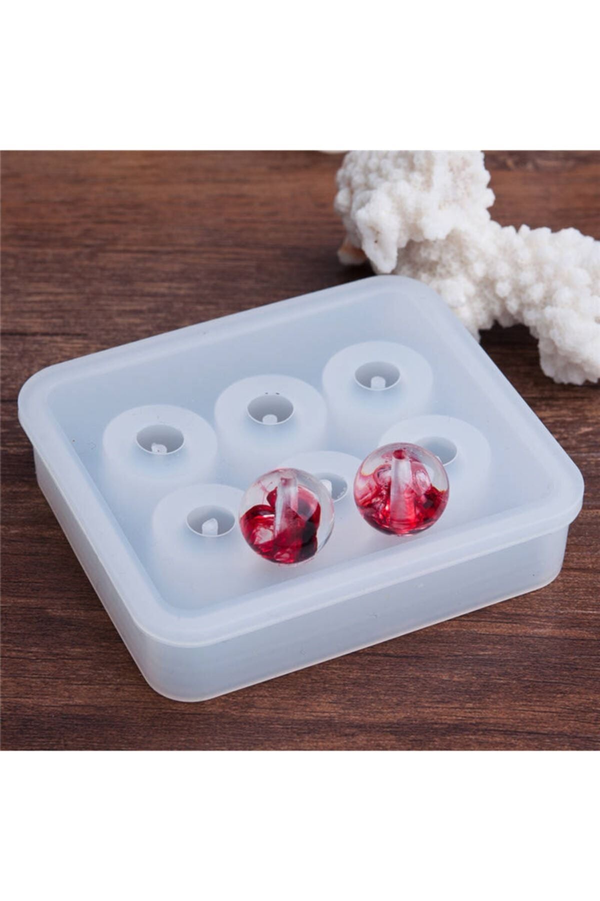 Epoxy Prayer Beads Mold 16mm 6 Pieces, Epoxy Beads Mold, Epoxy Sphere Mold, Epoxy Resin Mold