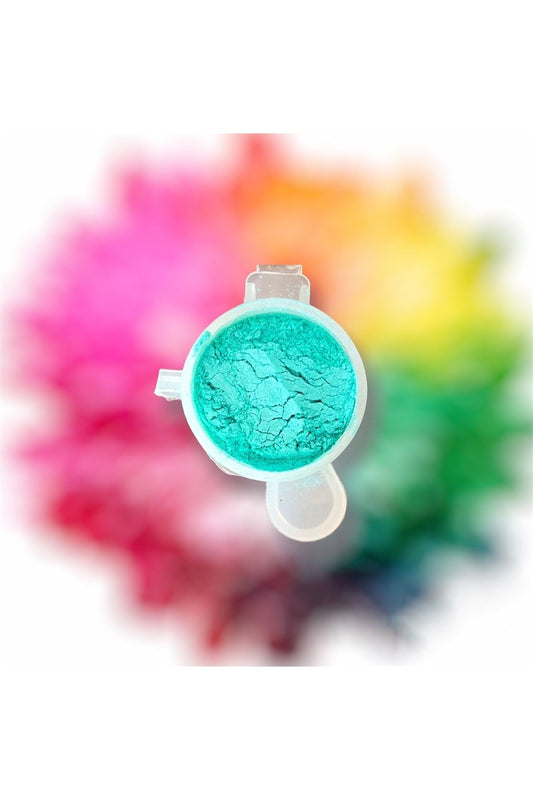 Turquoise Pearl Pigment 10ml Mini Pearl Powder Pigment Epoxy Paint/ Candle Paint/ Concrete Paint/
