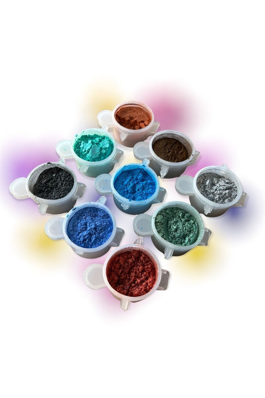 9 Pieces Epoxy Paint Resin Pearl Powder Pigment Set Transparent Epoxy Resin Pigment Set