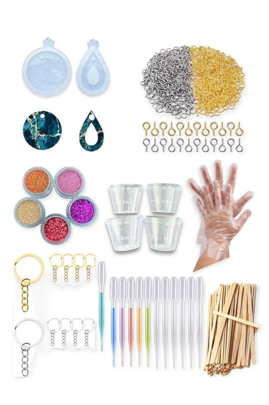 Epoxy Starter Set 200 Pieces / Epoxy Starter Set, Epoxy Resin, Epoxy Mold, Epoxy Paint