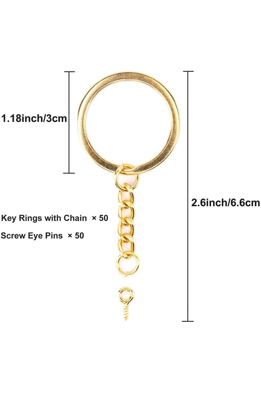 Epoxy Keychain Tool 10 Pieces, Keychain Ring Keychain Chain, Keychain Material