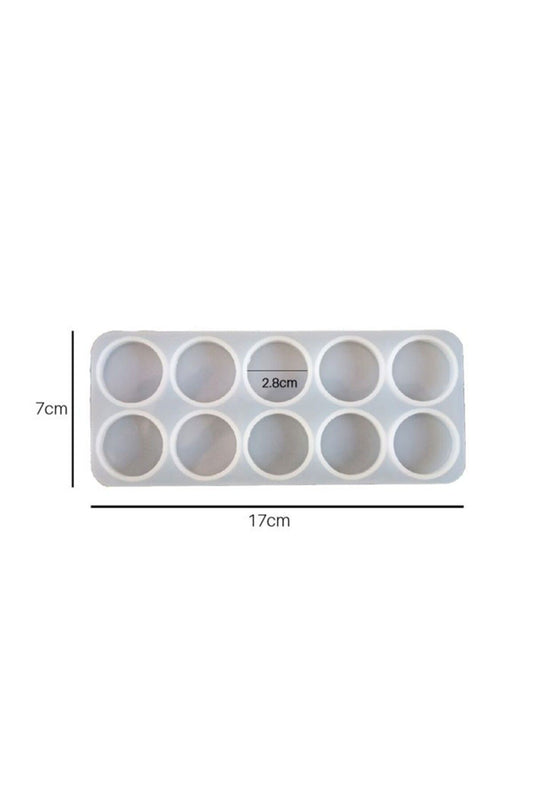 Epoxy Multi Circle Mold 10, Epoxy Multi Mold, Epoxy Resin Mold