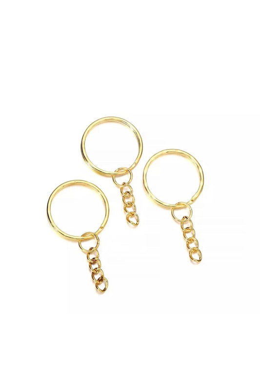 Keychain Ring Chain 5 Pieces, Epoxy Keychain Ring, Keychain Attachment, Epoxy Resin