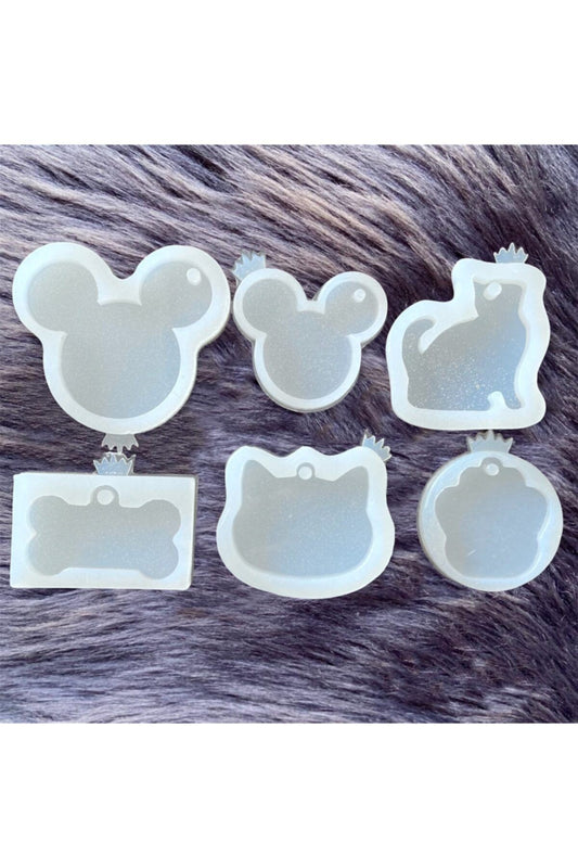 Epoxy Resin Cat Bone Silicone Mold Set 6 Pieces Soy Candle Mold
